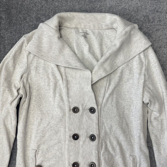 Banana Republic Cardigan Womens Small Beige Button Front Grandpa Casual Preppy - Picture 2 of 6